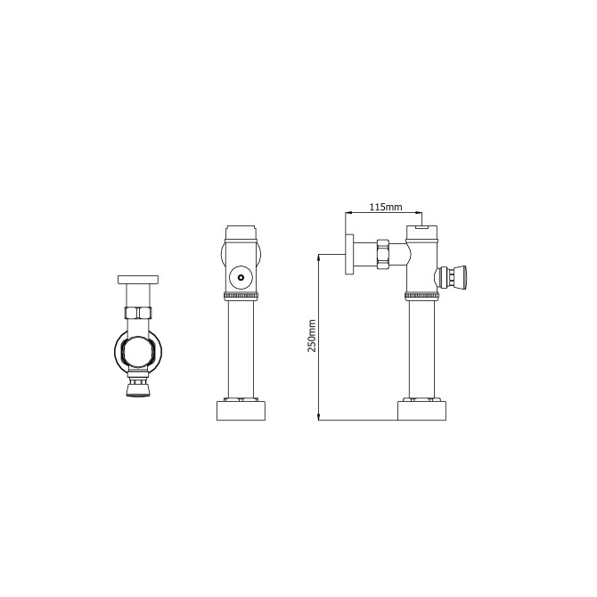 Fluxómetro mecánico para inodoro botón directo 23007000  VAINSA